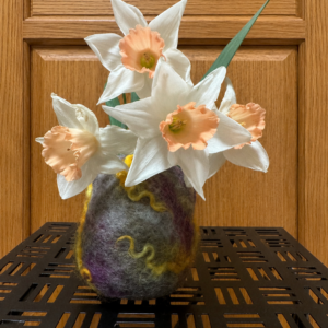 Wet Felting on a Form to Make a Vase