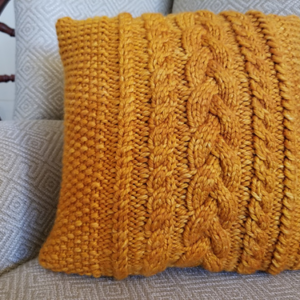 Knit a Cabled Pillow
